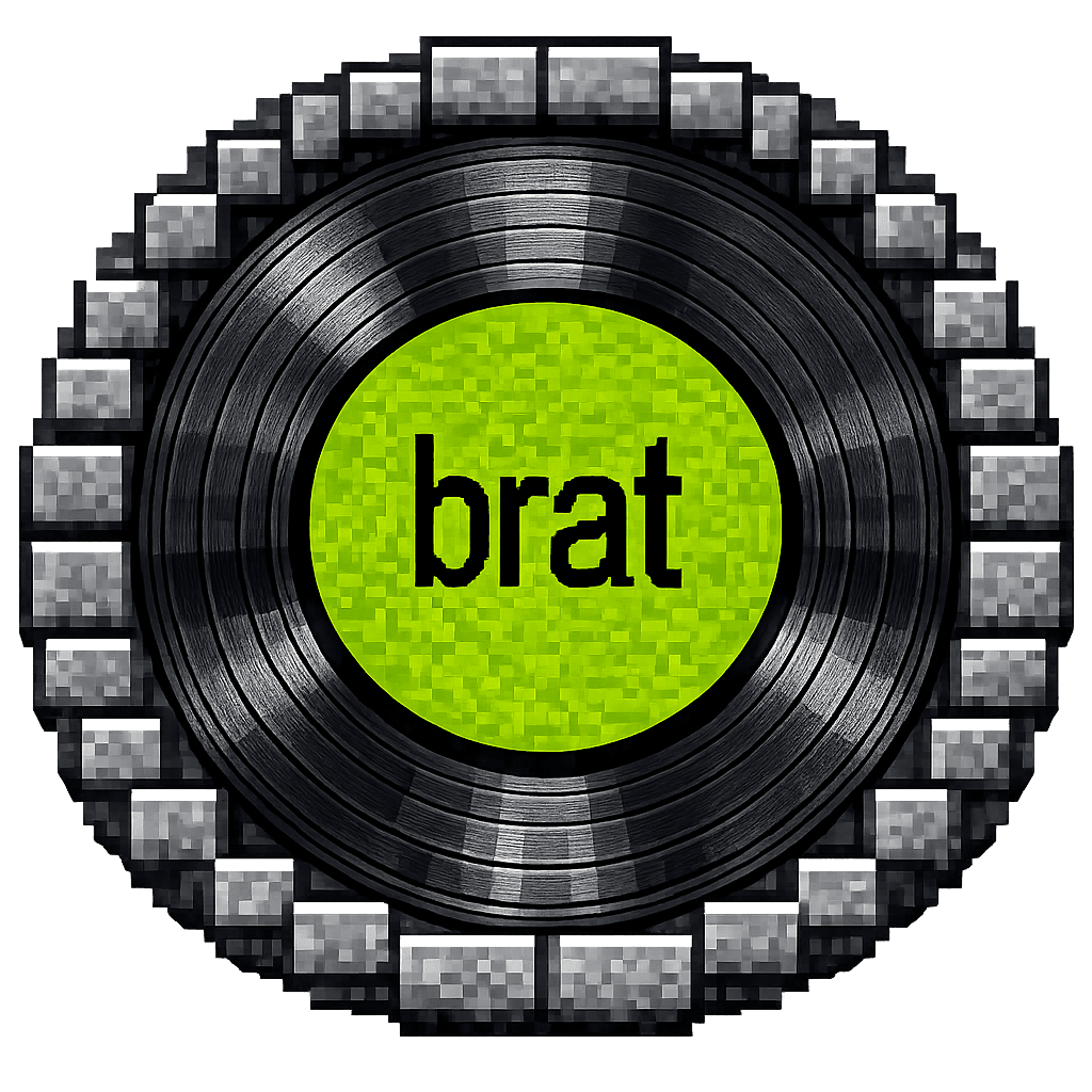 Зелёная пиксельная пластинка brat